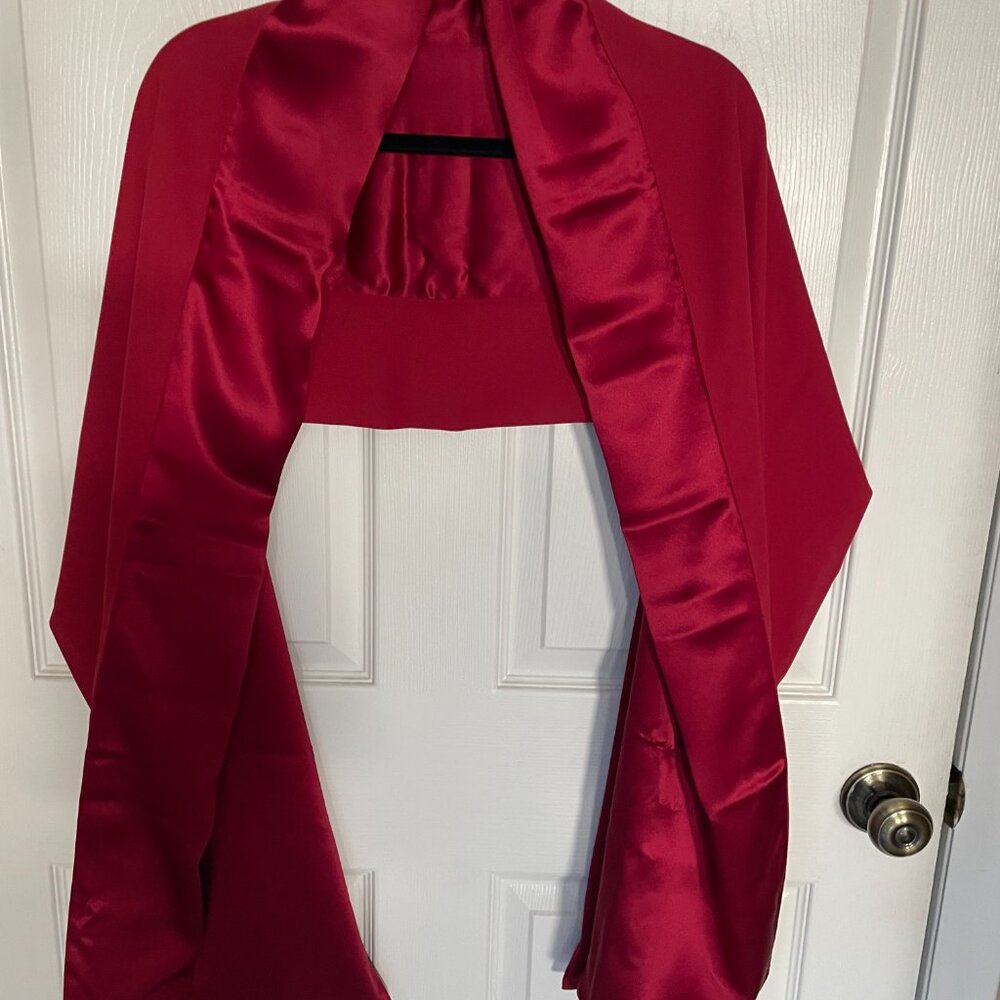 Red Satin Wrap shawl